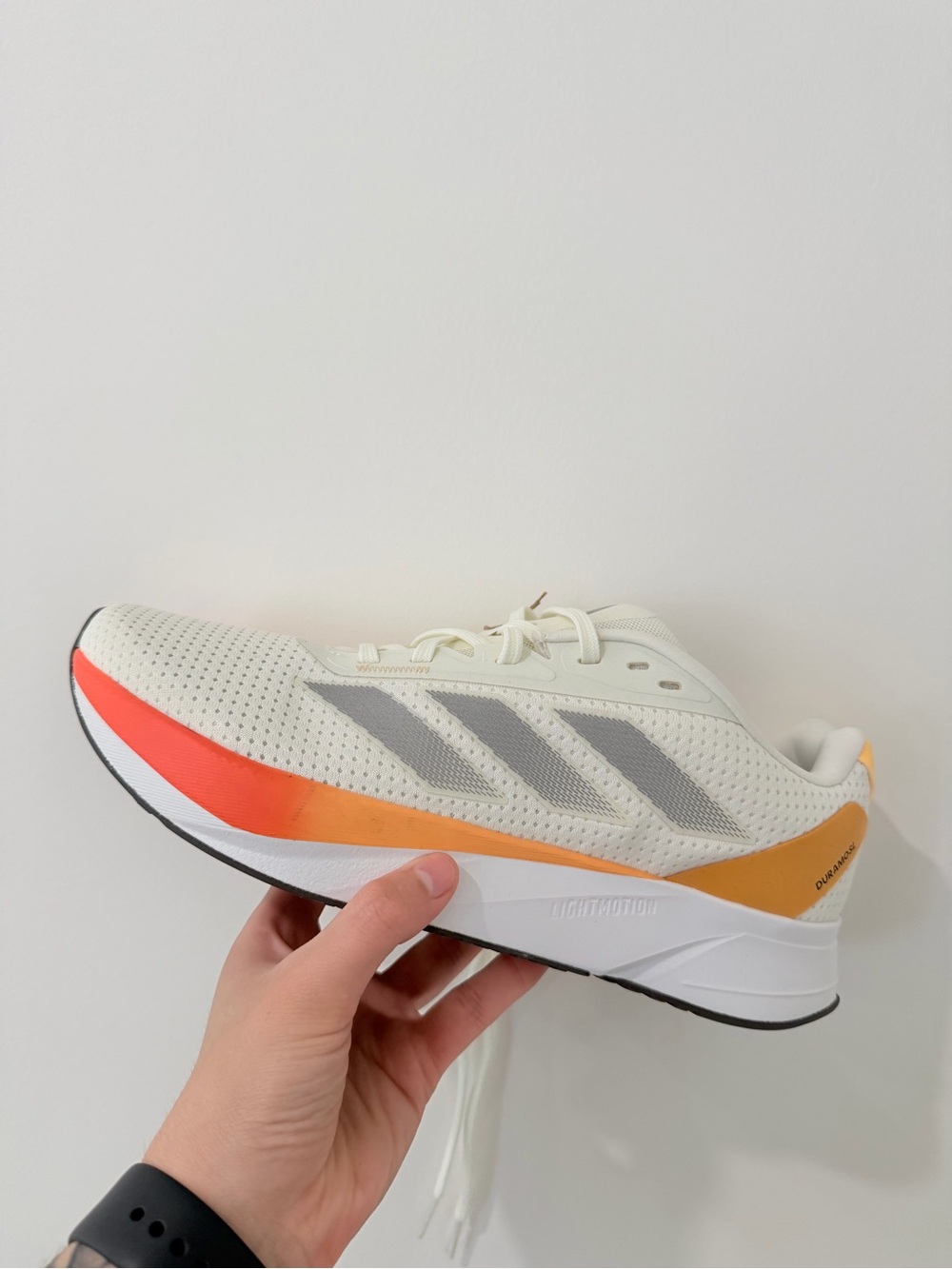 adidas Women's Athletic Shoe - Cream with Orange and Red Gradient